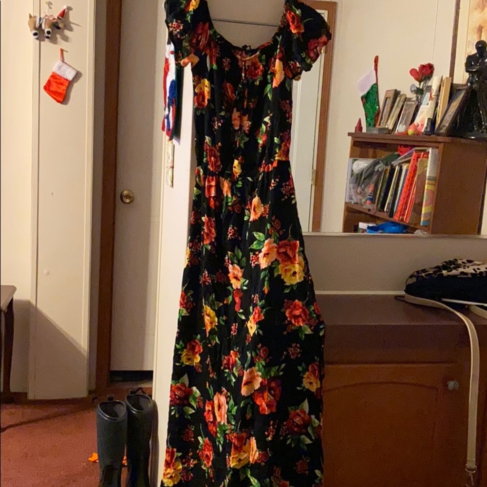 Black maxi dress